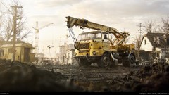 Yellow brown computer graphics old vehicle Ifa