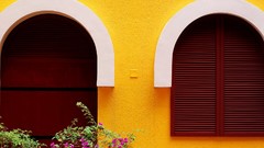 Yellow buildings multicolor