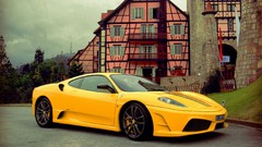 Yellow cars Ferrari vehicles scenic