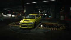 Yellow cars garage need for speed need for speed world Evo 