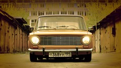 Yellow cars Russians russian cars Lada 2101