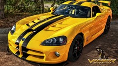 Yellow cars Viper vehicles dodge viper Dodge Viper SRT-10