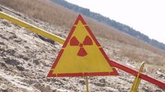 Yellow Chernobyl apocalyptic zone ( Pripyat buildings Ukraine 