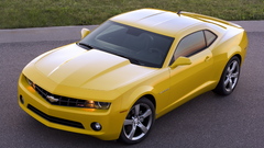 Yellow Chevrolet Camaro over high Resolution