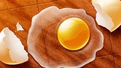 Yellow eggs 3d
