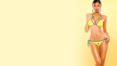 Yellow eyes woman Celebrity faces Brazil legs long hair 