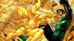 Yellow fight Green Lantern comics robin