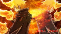 Yellow fire orange Anime Manga gloves fan art hitman mafia 