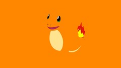 Yellow fire orange Pokemon minimalistic charmander
