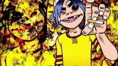 Yellow gorillaz artwork
