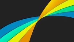 Yellow gray blue Green orange lines colors Ribbons Photo 