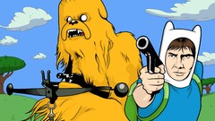 Yellow Guns star wars chewbacca Han Solo adventure time 
