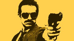 Yellow Guns vintage mafia minimalistic