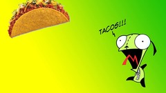 Yellow Invader Zim tacos