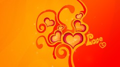 Yellow love orange abstract funny