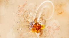 Yellow love orange abstract funny