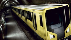 Yellow Metro train