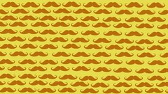 Yellow mustache brown moustache