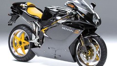 Yellow MV Agusta motorbikes Senna Agusta F4