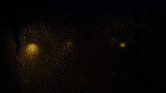 Yellow night dark light water drops raindrops
