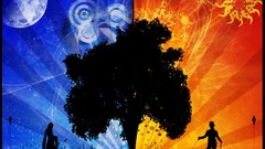 Yellow night orange abstract funny