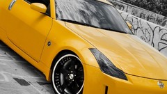 Yellow Nissan ipad grayscale selective coloring