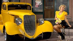 Yellow old vintage boots