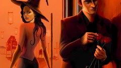 Yellow orange abstract