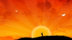 Yellow orange abstract