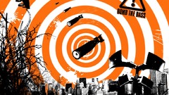 Yellow orange abstract funny 3d