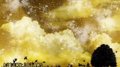 Yellow orange abstract funny 3d