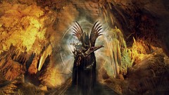 Yellow orange abstract funny