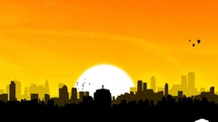 Yellow orange abstract funny