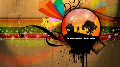 Yellow orange abstract funny