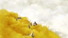 Yellow orange abstract funny