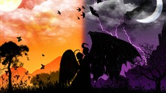 Yellow orange abstract funny