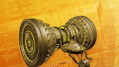 Yellow orange abstract funny