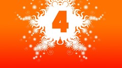 Yellow orange abstract funny numbers