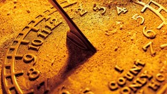 Yellow orange abstract funny sundial