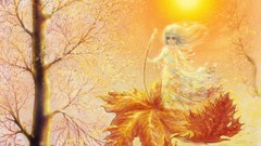 Yellow orange abstract Romana