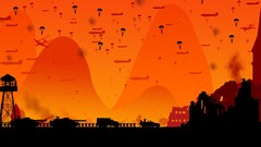 Yellow orange abstract Twisted funny left