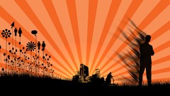 Yellow orange abstract vectors