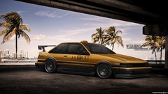 Yellow orange tuning wheels yellow background Beaches Toyota 