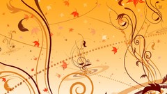 Yellow patterns orange abstract vectors