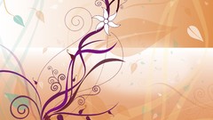 Yellow patterns orange abstract vectors