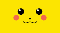Yellow Pikachu Simple Background