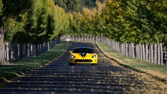 Yellow race cars motion srt viper