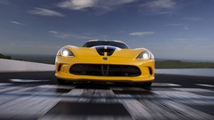 Yellow race cars motion srt viper