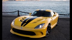 Yellow race cars static srt viper