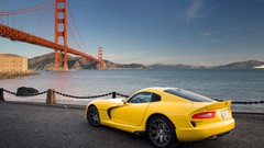 Yellow race cars static srt viper